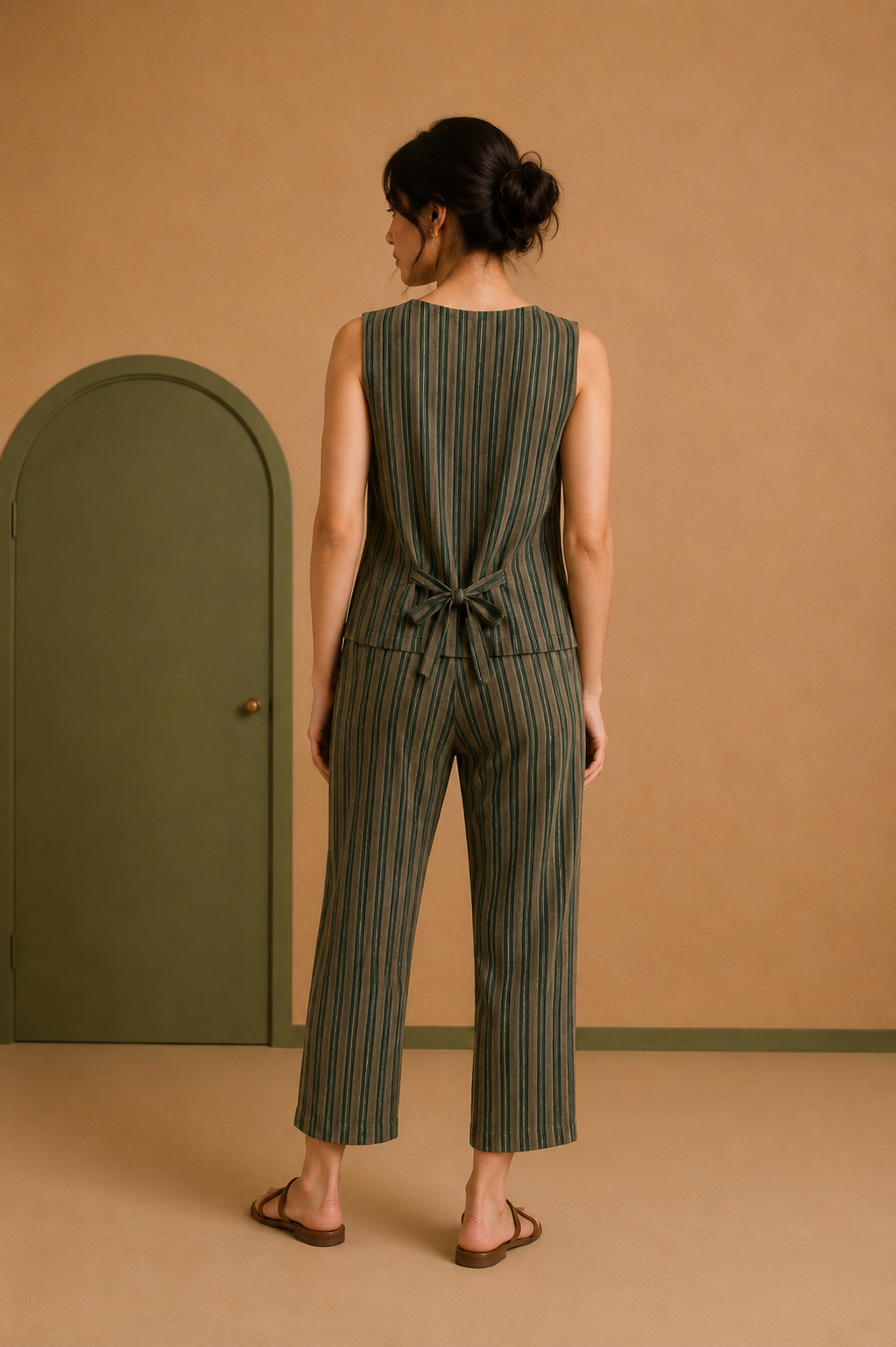 Green Cotton Dobby Co-ord Set