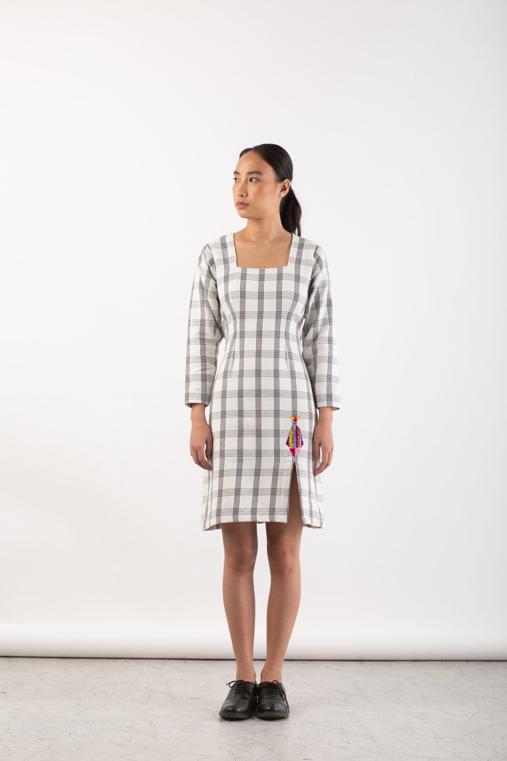 Matsya Check Dress