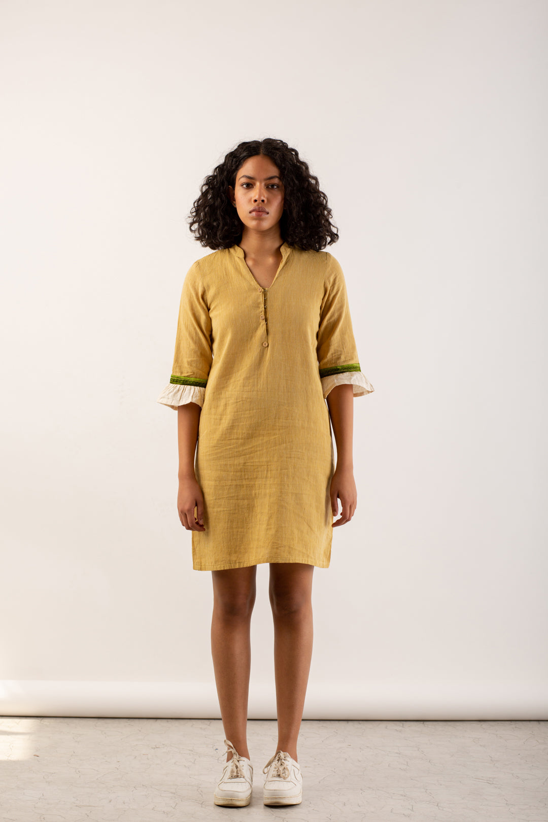 Yellow Pin Stripe Dress