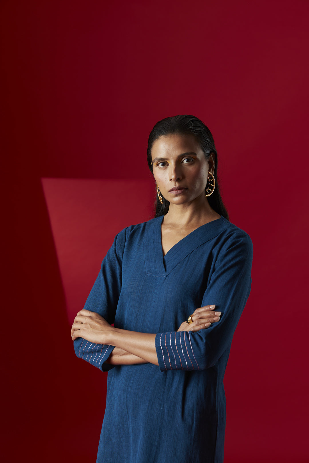 Indigo Cotton kurta Dress