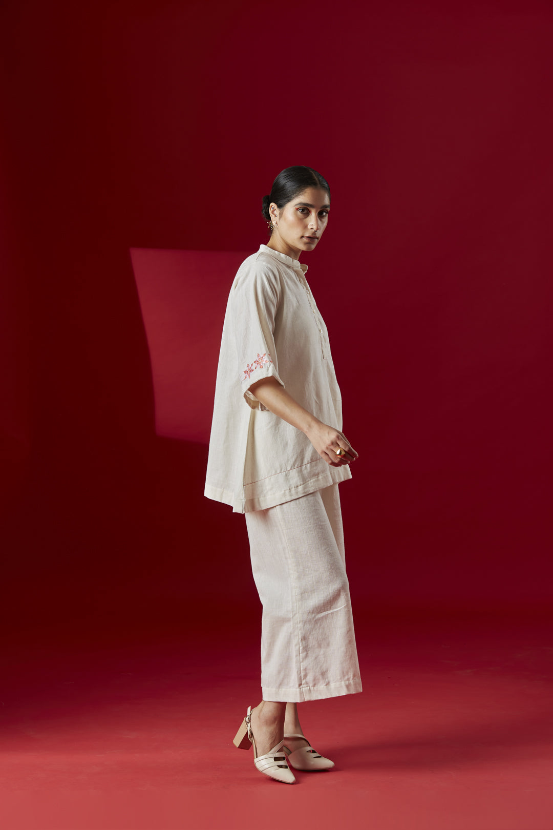 White Khaddar Cotton kurta