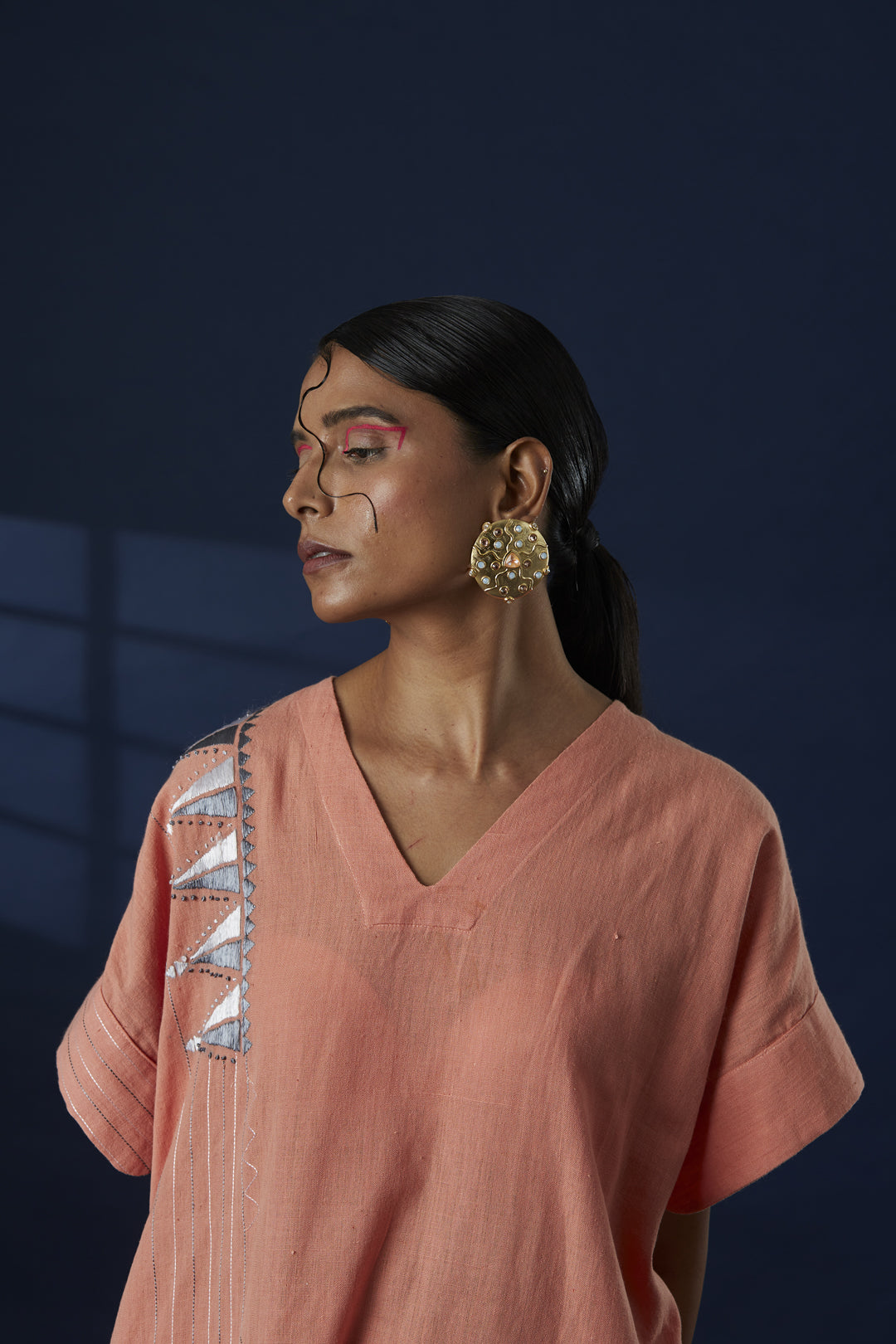 Trikon Kaftan Dress – Peach