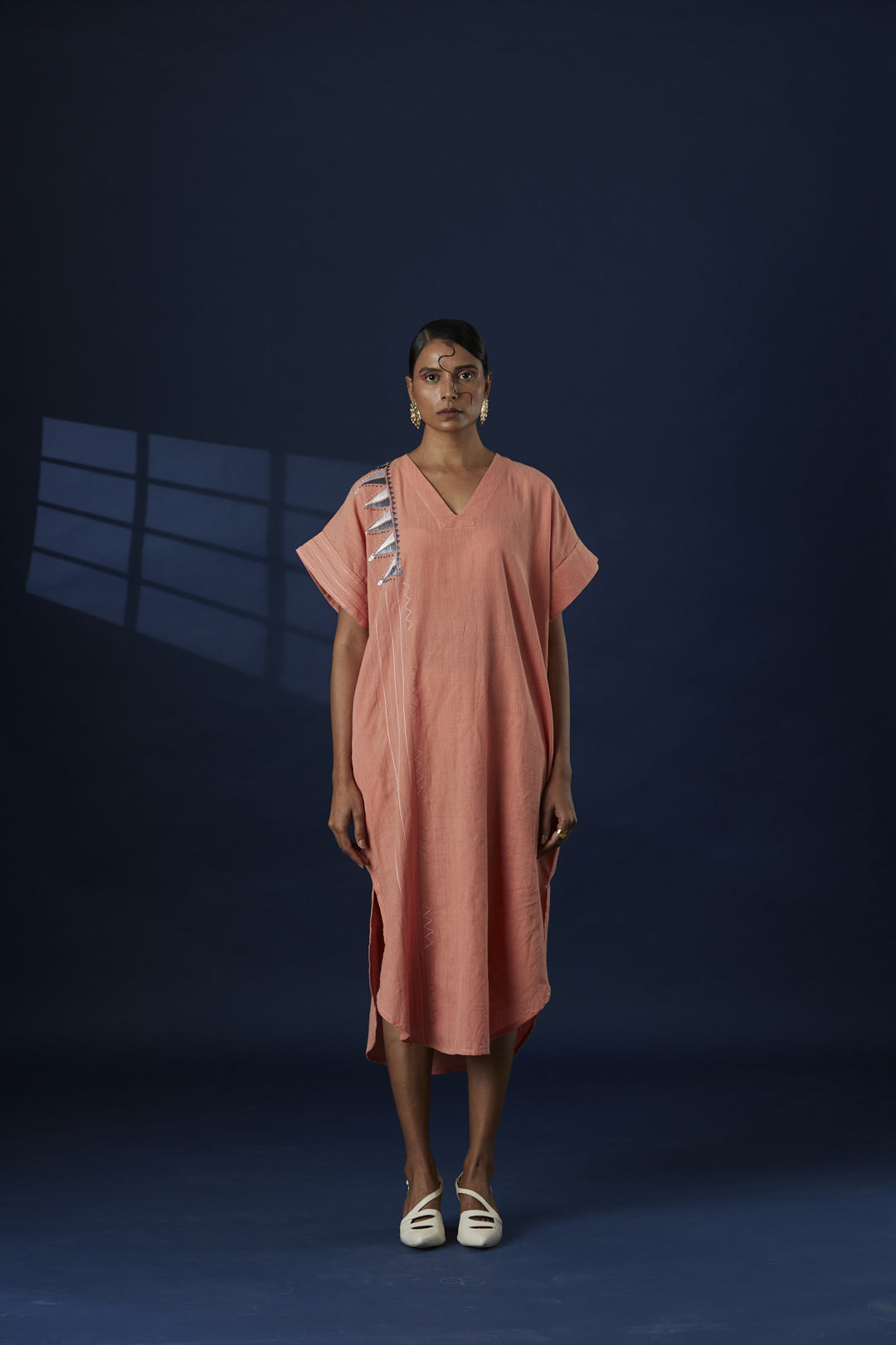 Trikon Kaftan Dress – Peach