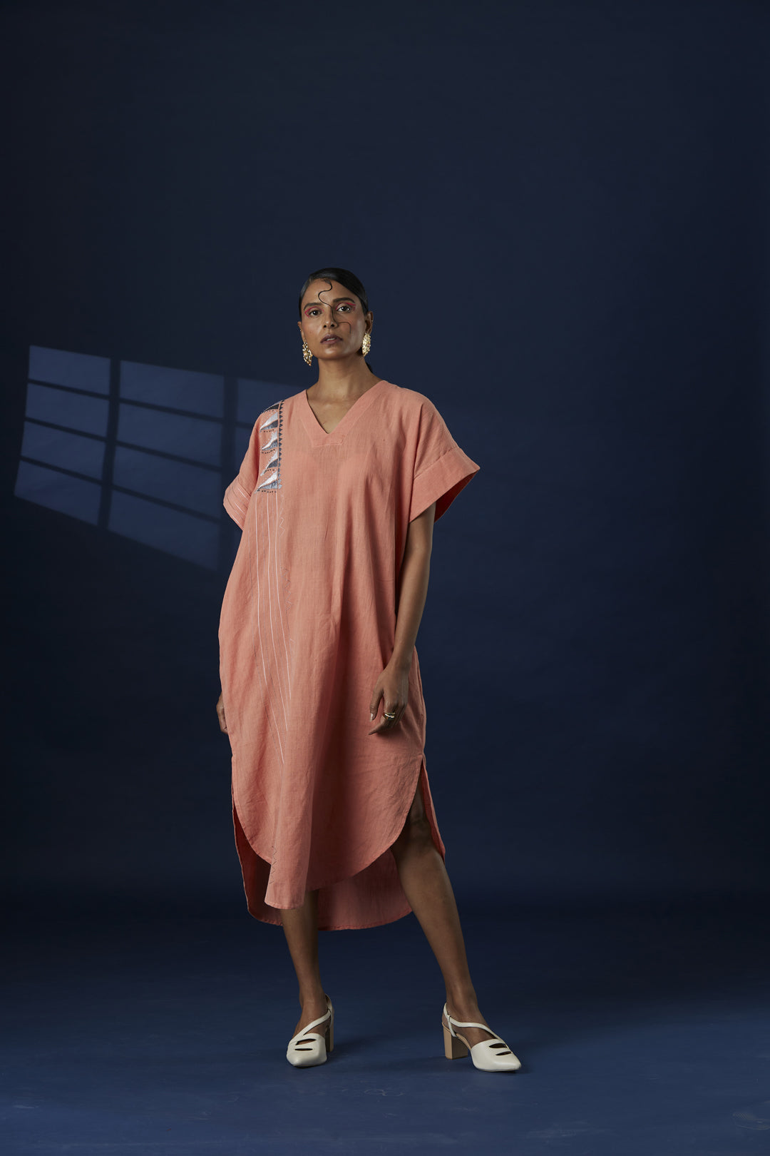 Trikon Kaftan Dress – Peach