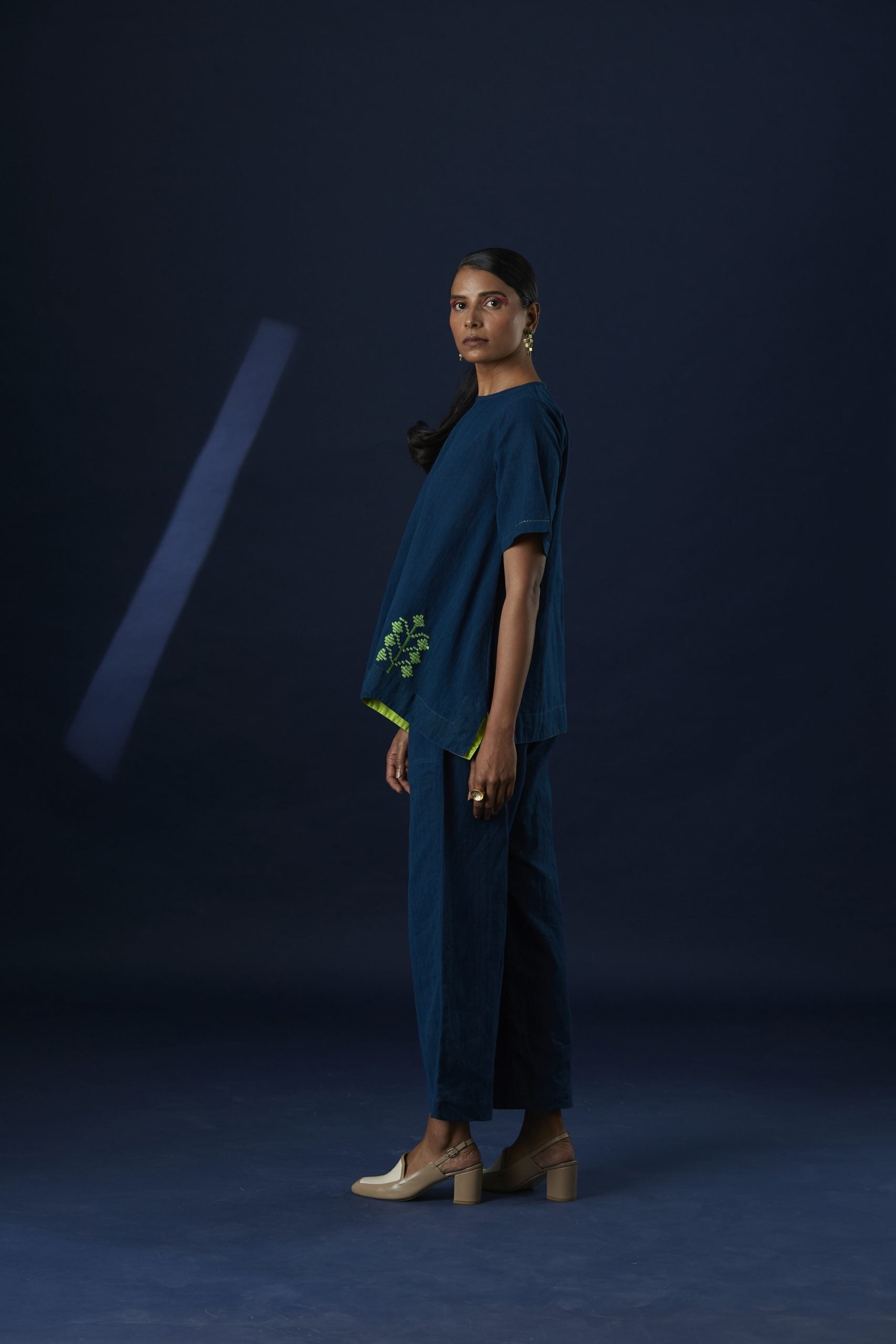 Indigo Flared Co-ord Set