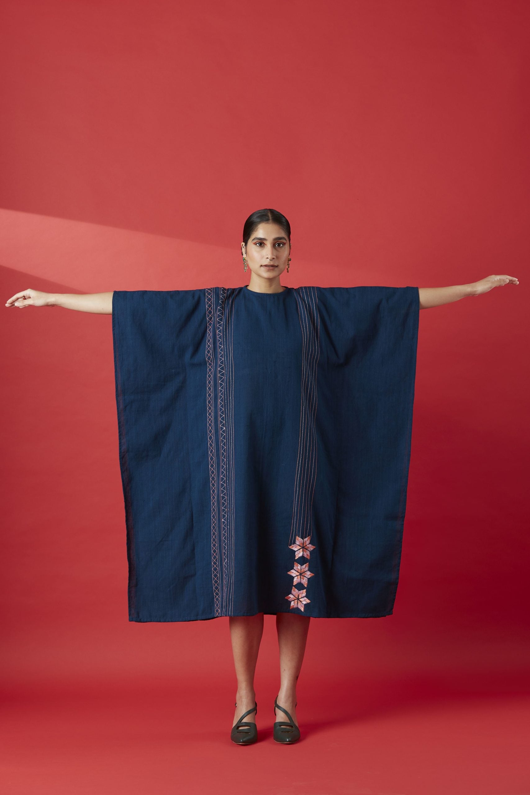 Indigo Kaftan Dress – Cotton