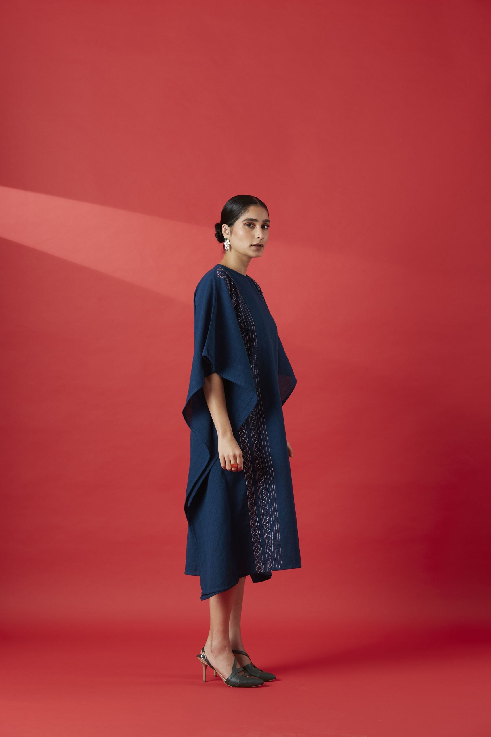 Indigo Kaftan Dress – Cotton
