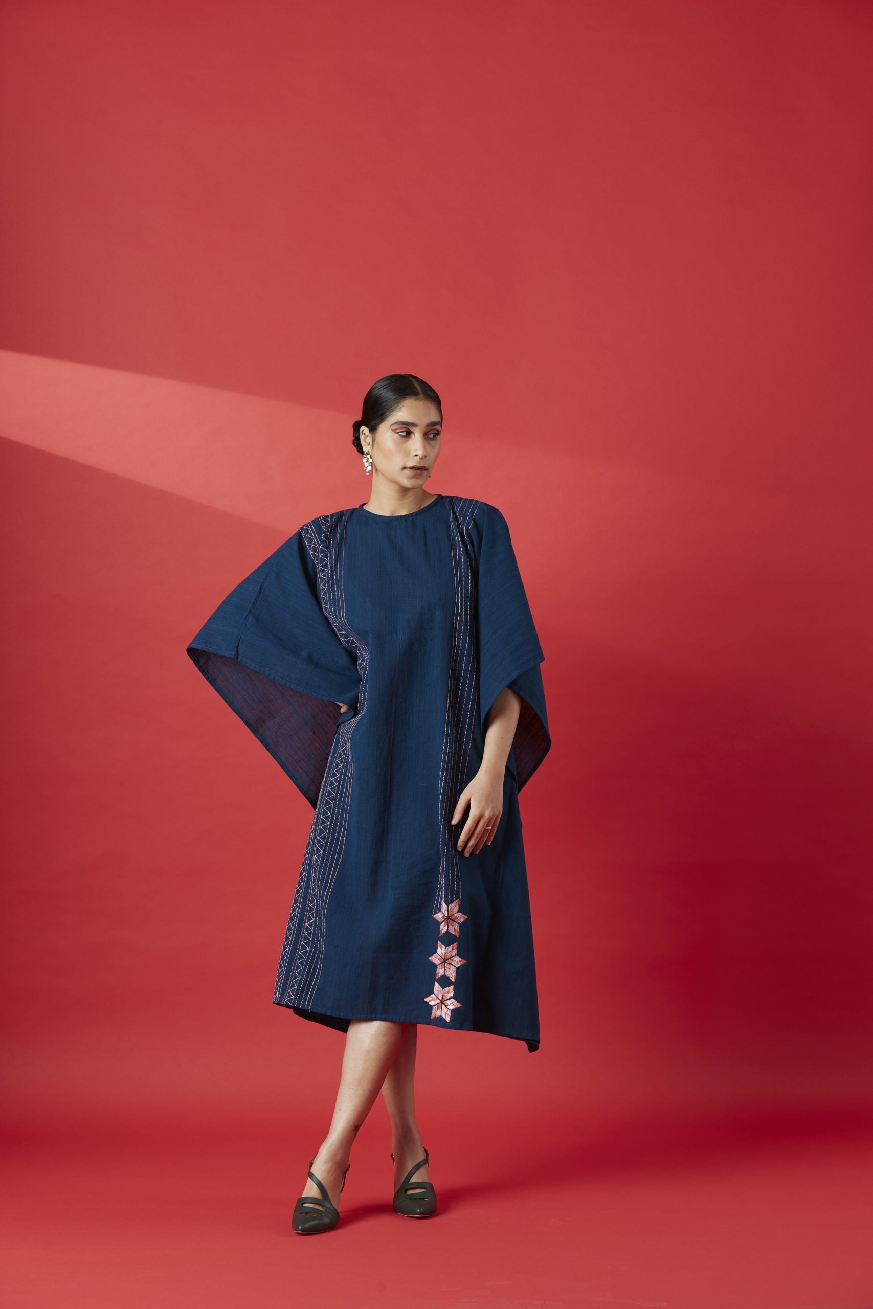 Indigo Kaftan Dress – Cotton