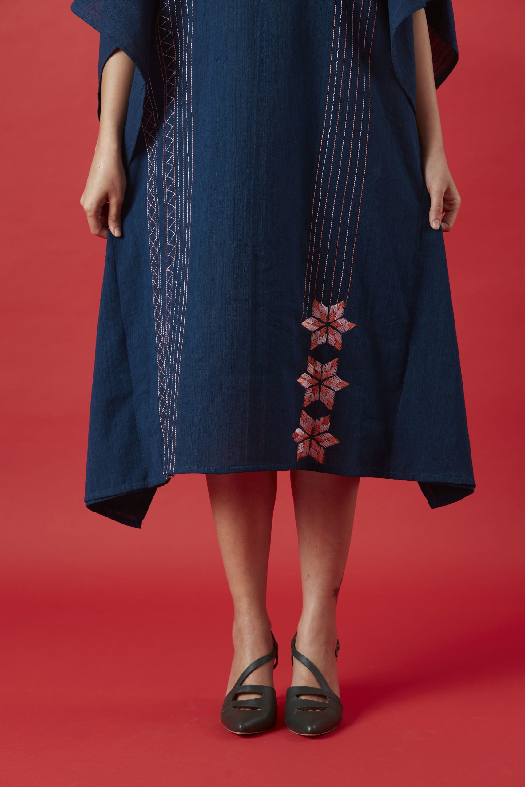 Indigo Kaftan Dress – Cotton