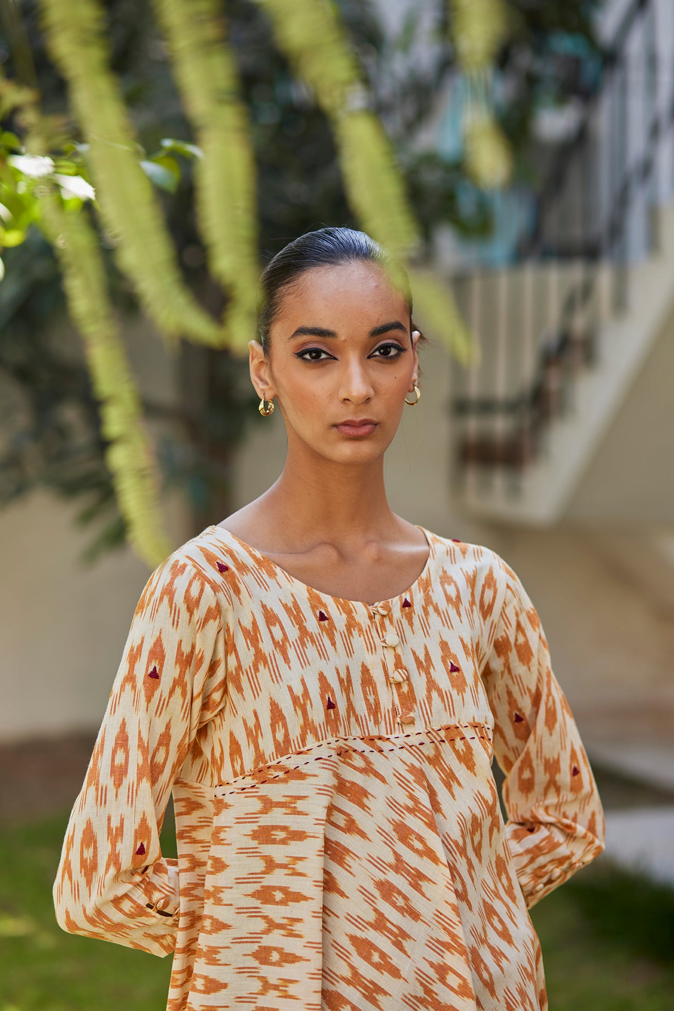 Mustard Ikat Kurta