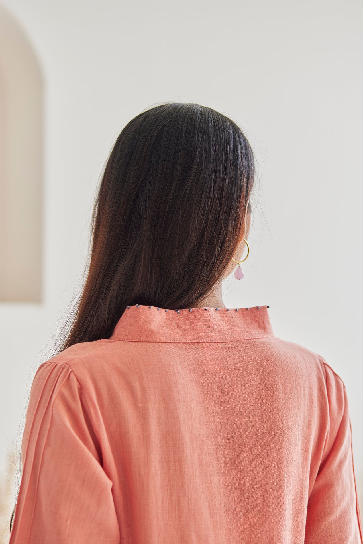 Flared Peach Kurta
