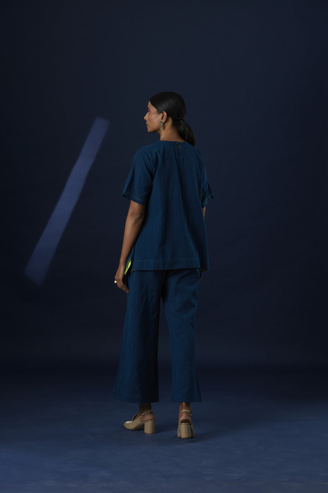 Indigo Flared Top