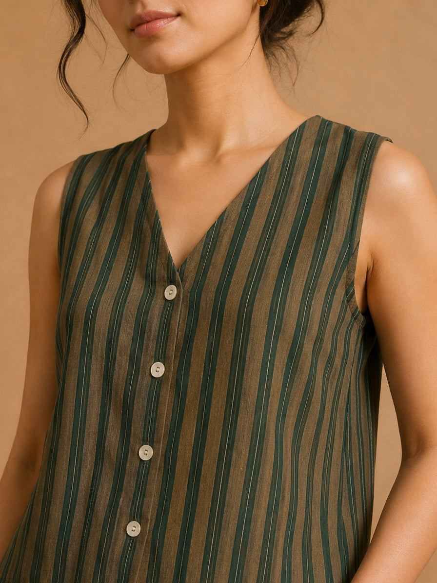 Green Cotton Dobby Co-ord Set