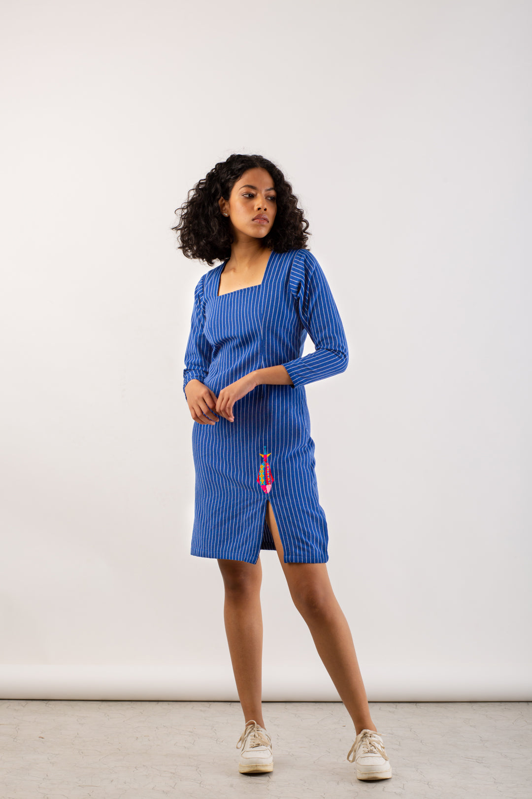 Matsya Blue Stripe Dress