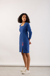Matsya Blue Stripe Dress