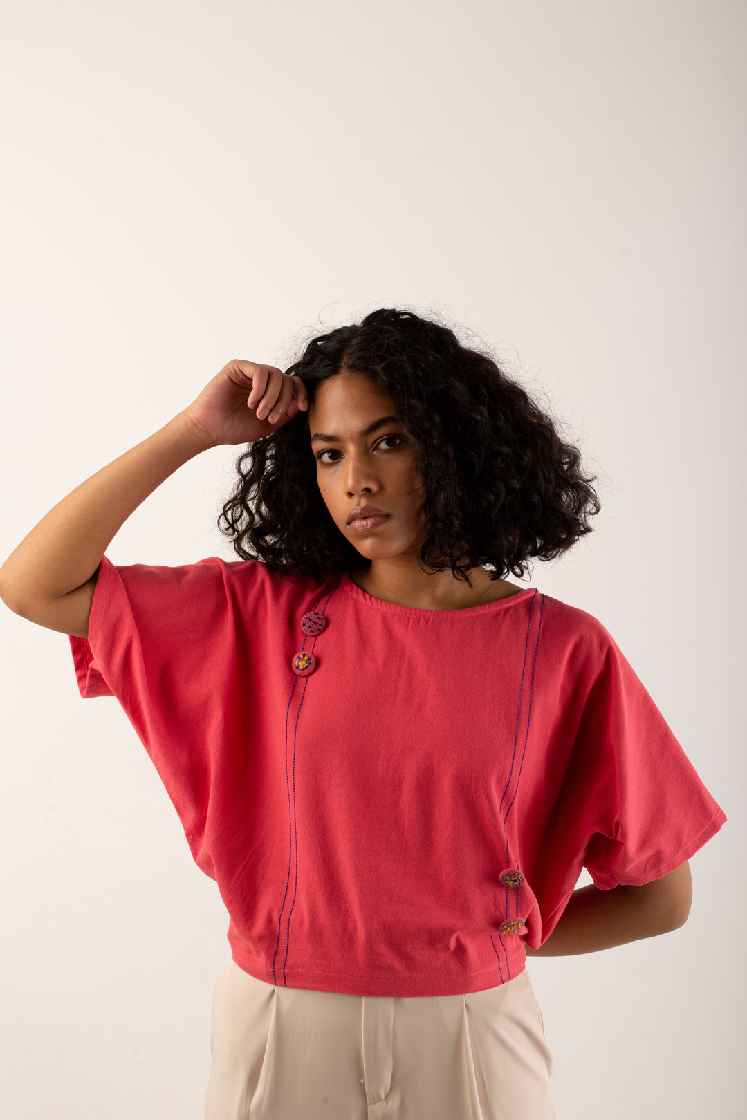 Seashell Button Top