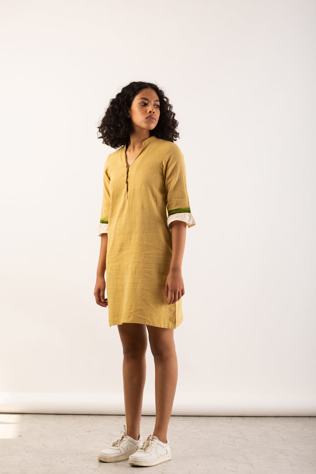 Yellow Pin Stripe Dress