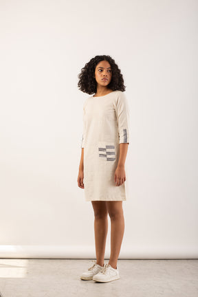 Shift Dress in Kora & Grey