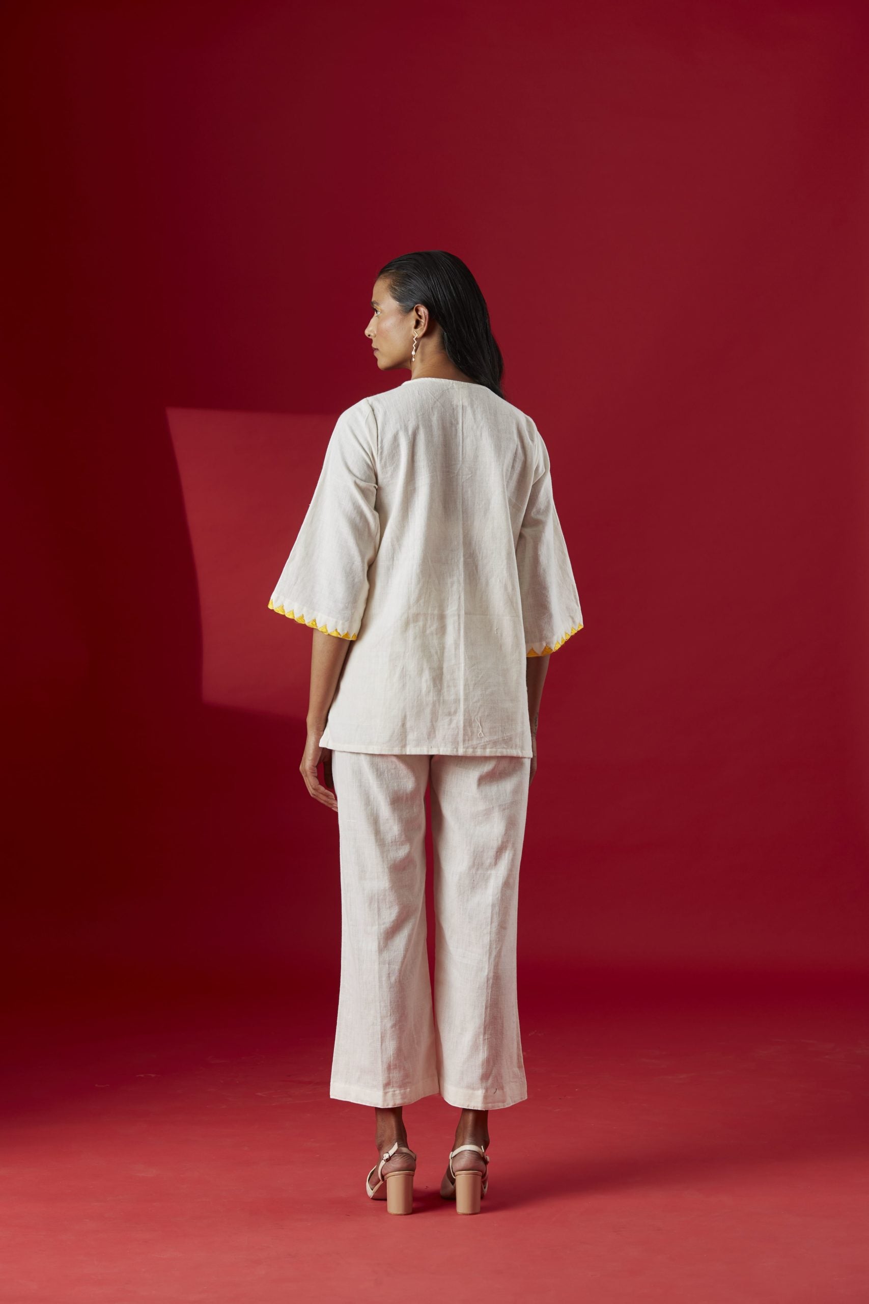 Trikon Multi-colored Phulkari Embroidery Top