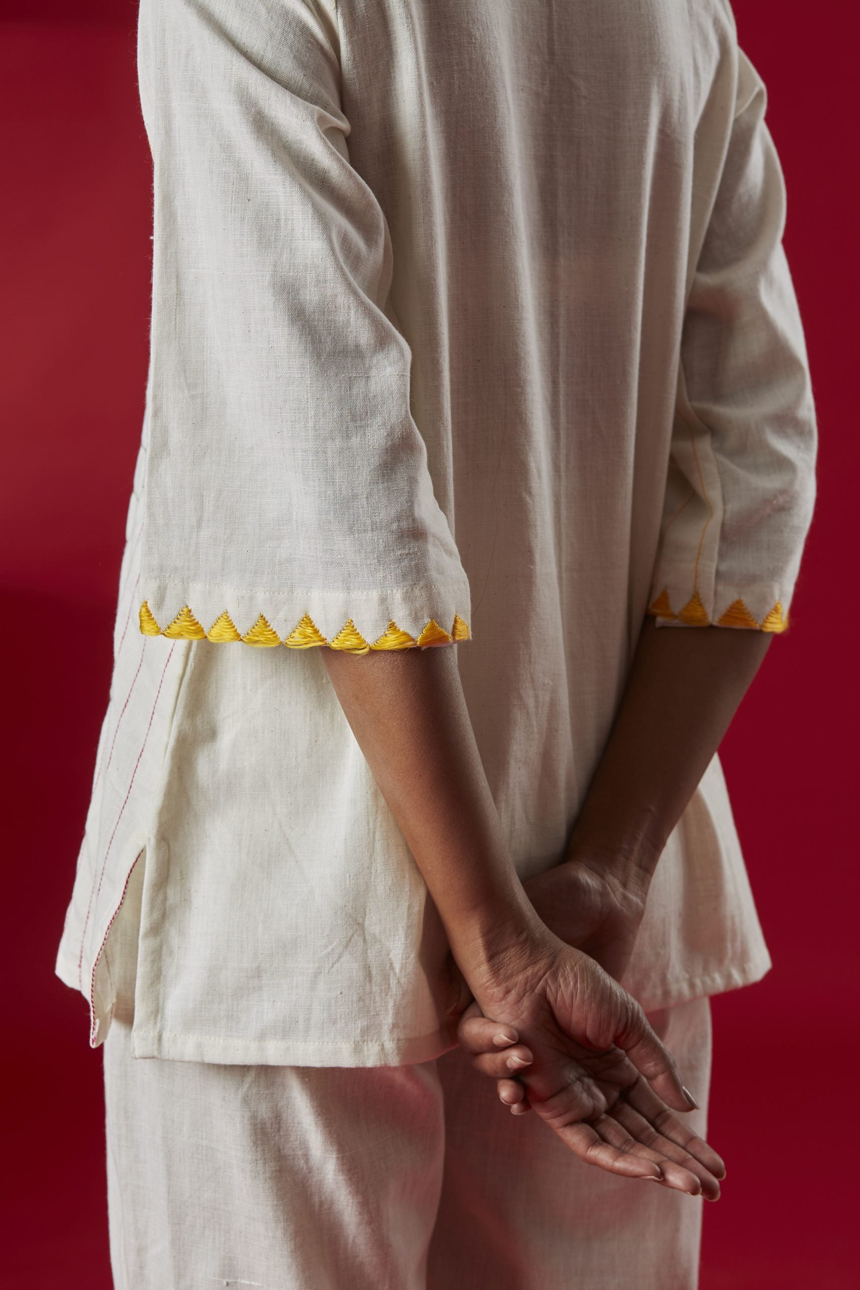 Trikon Multi-colored Phulkari Embroidery Top