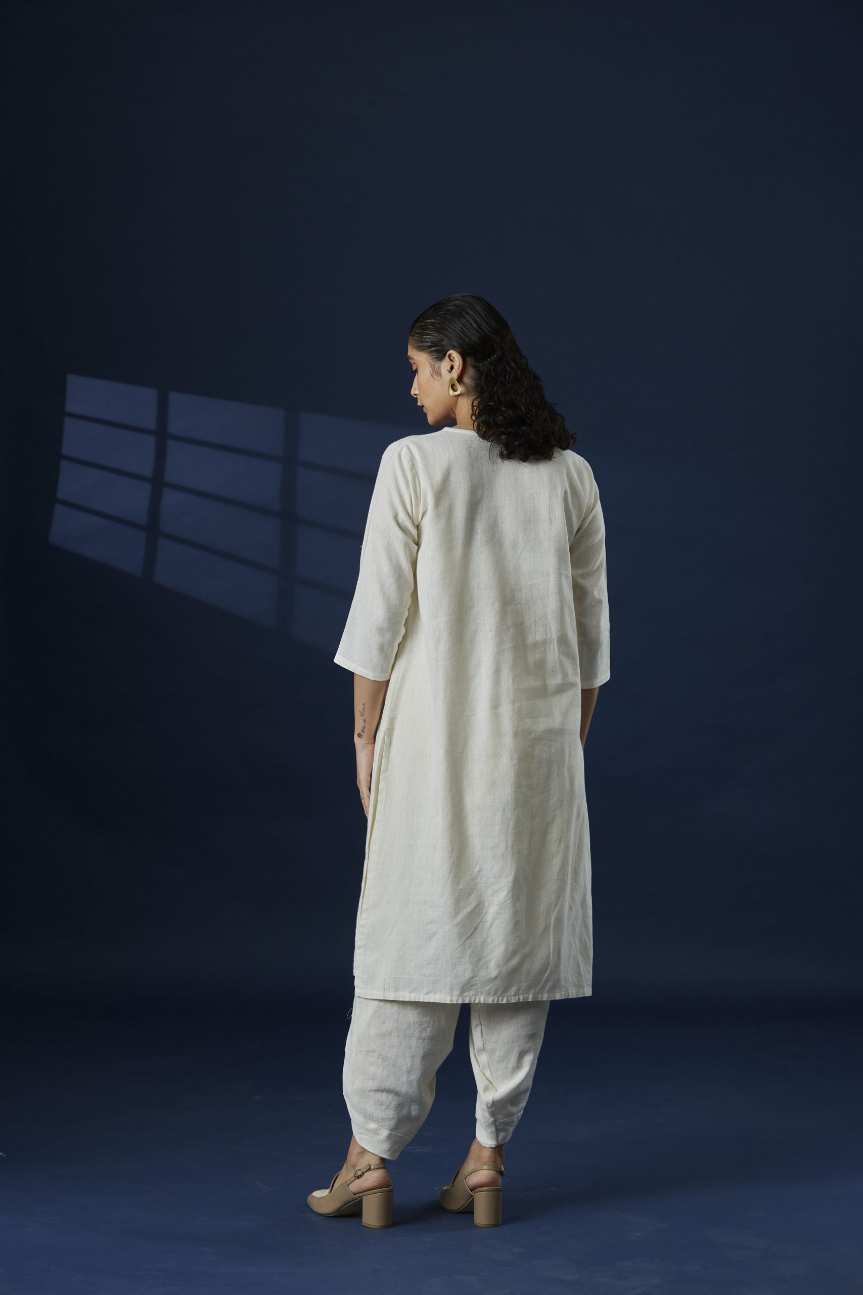 Red Geometric Jaal Kurta