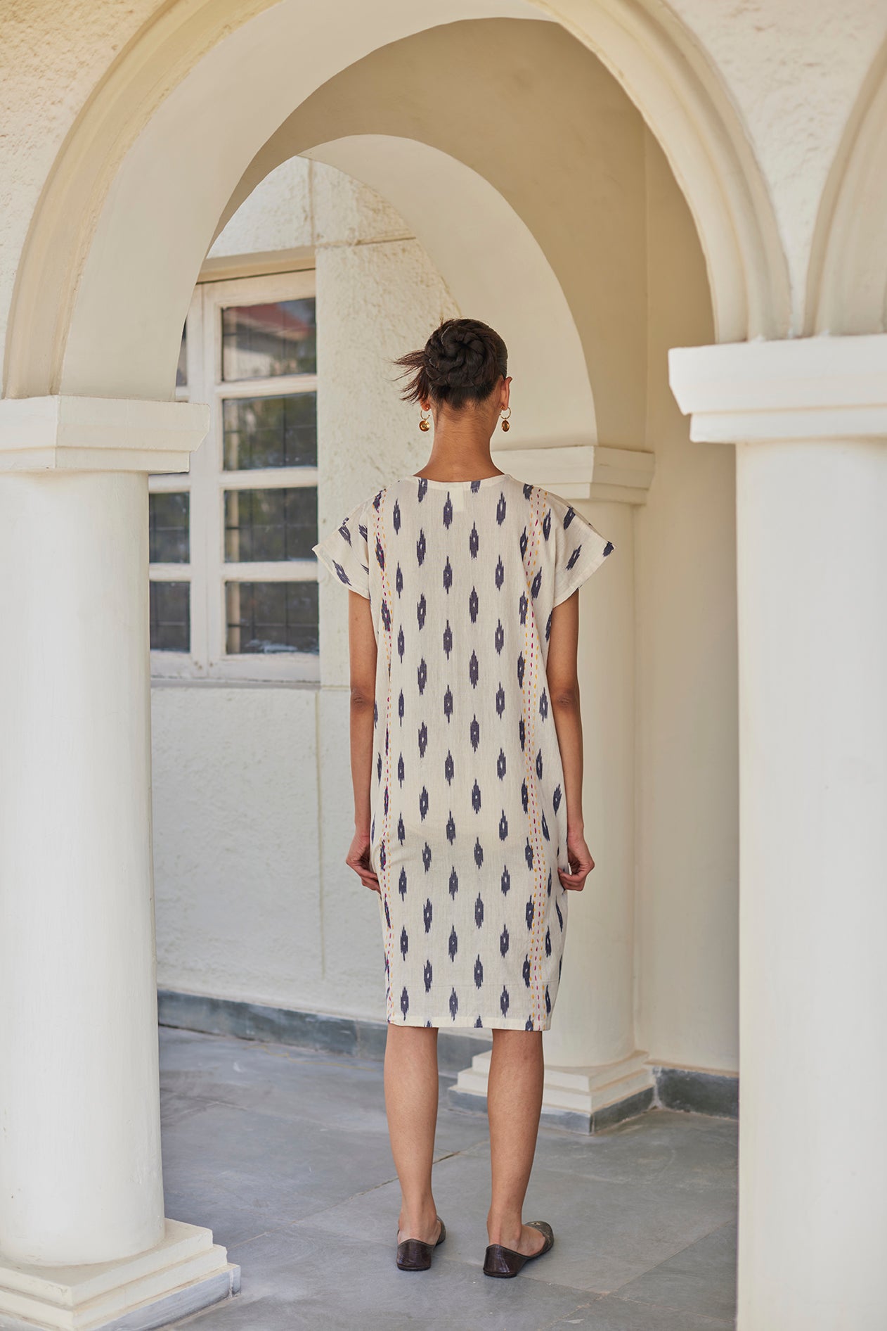 Blue Ikat Kaftan