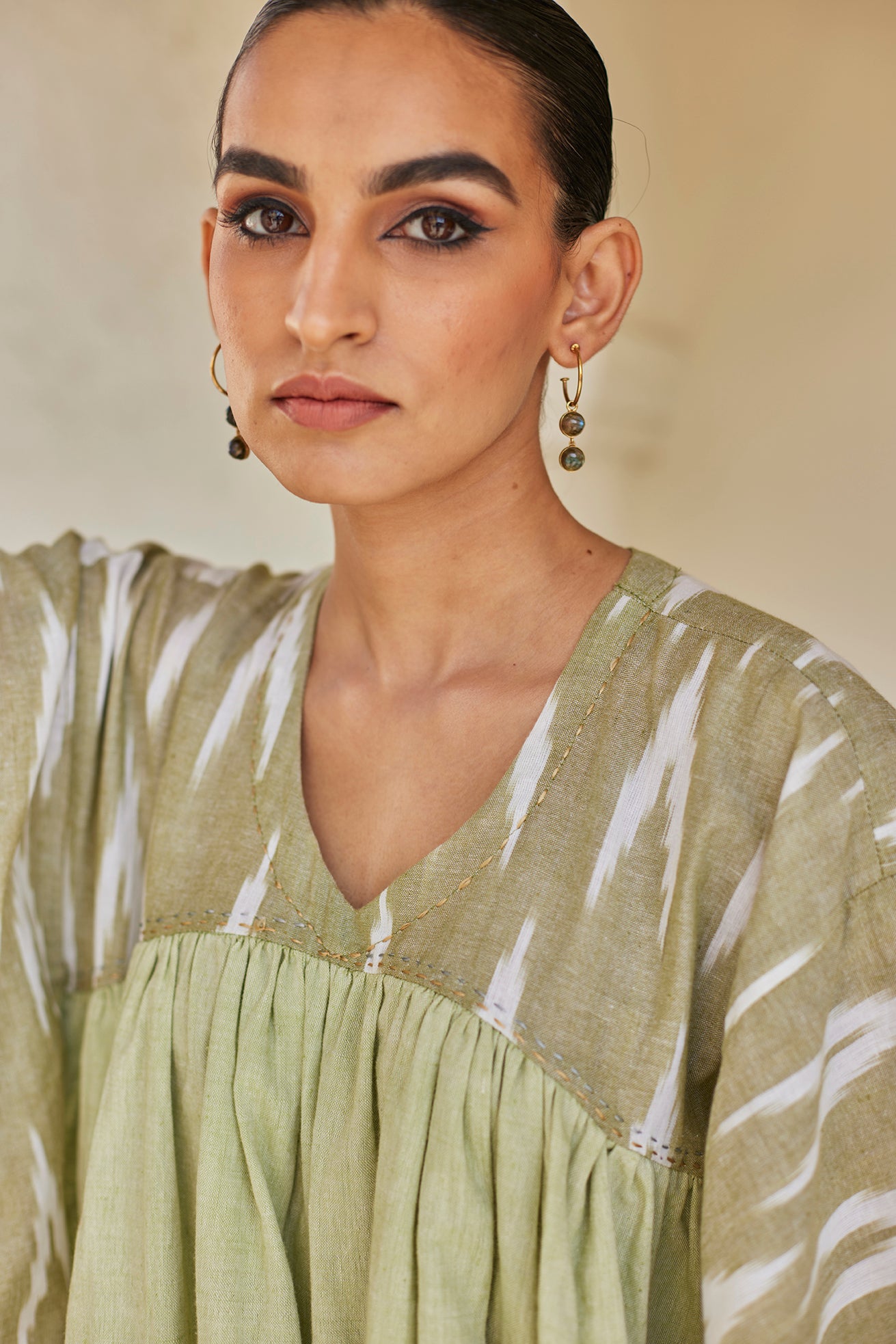 Green Handwoven Cotton Top