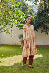 Mustard Ikat Kurta