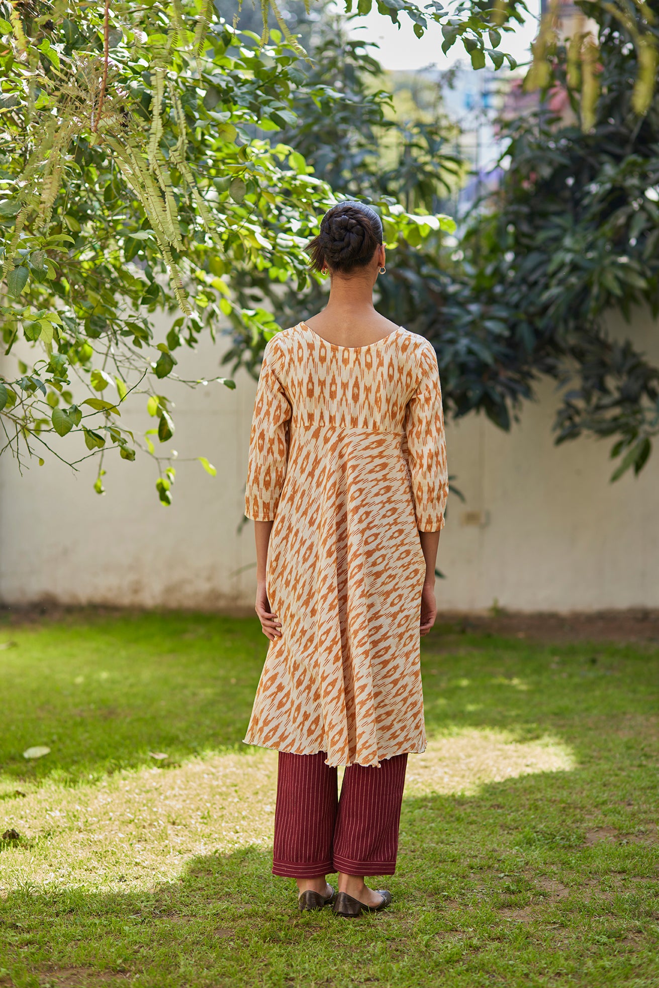 Mustard Ikat Kurta