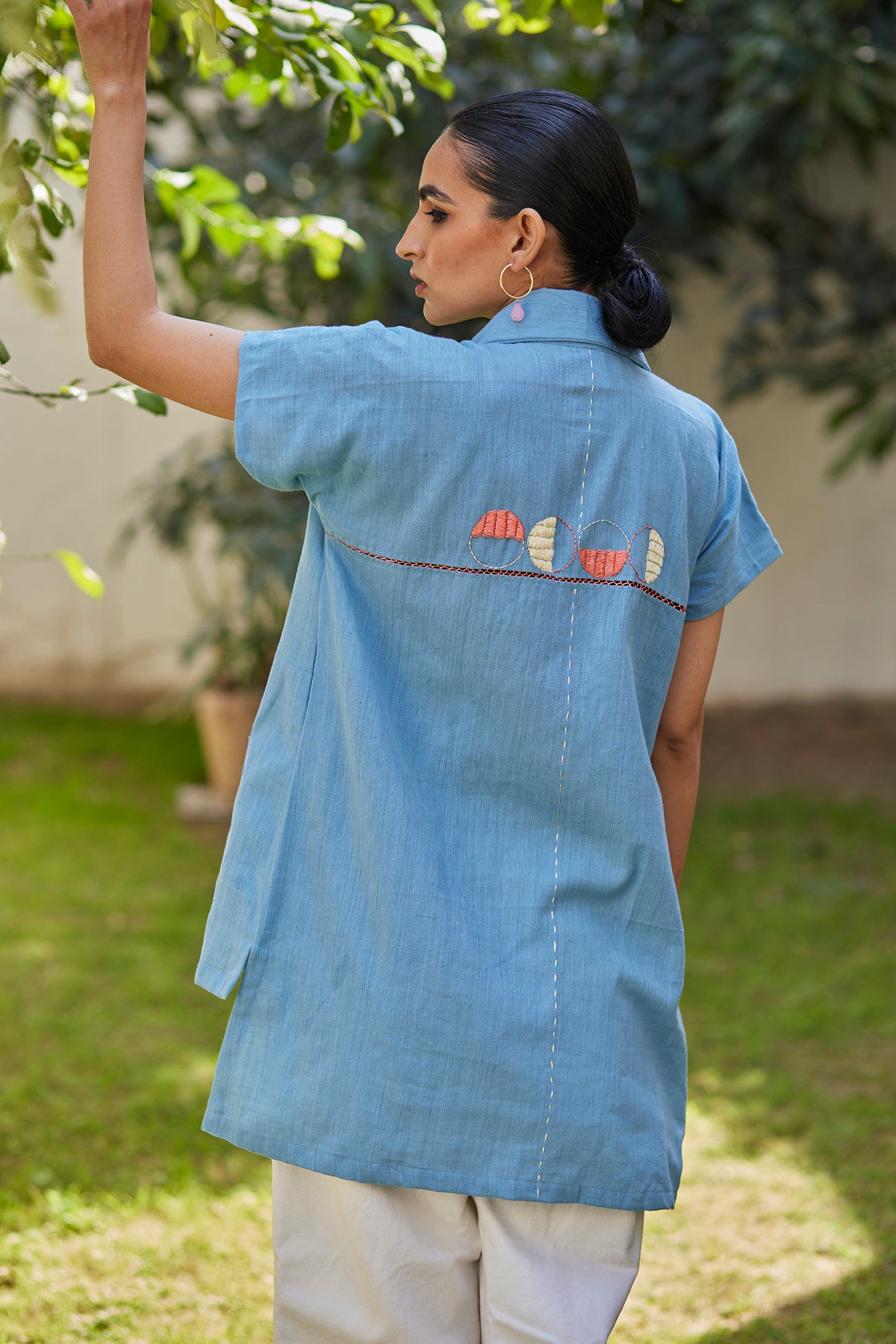 Light Blue Shirt Top