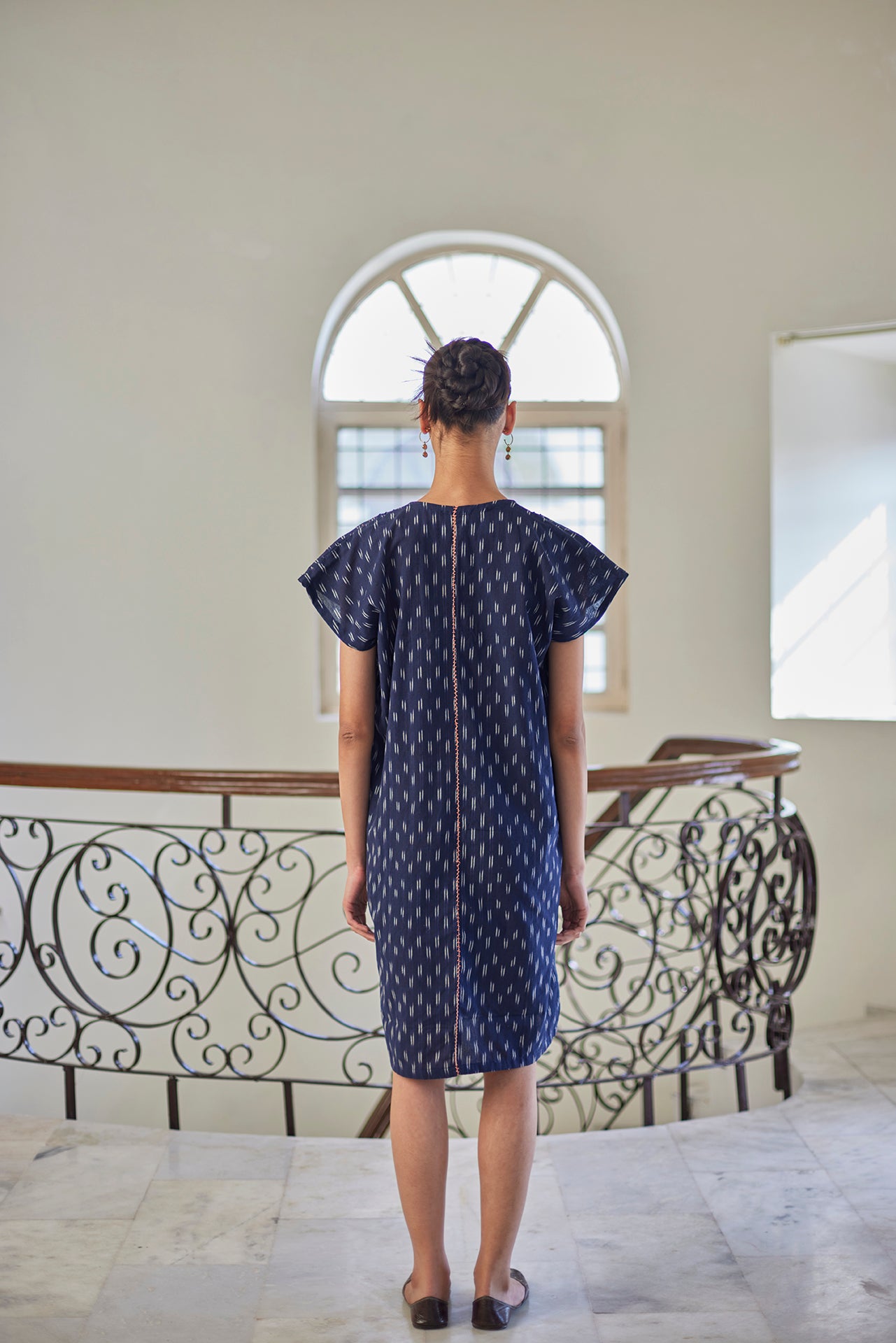 Relaxed Fit Dark Blue Kaftan