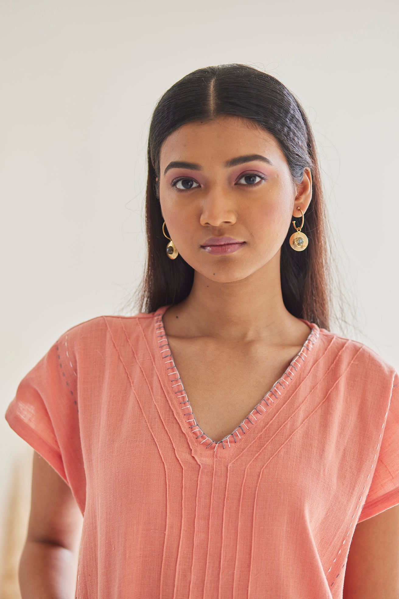 Peach Cotton Kaftan