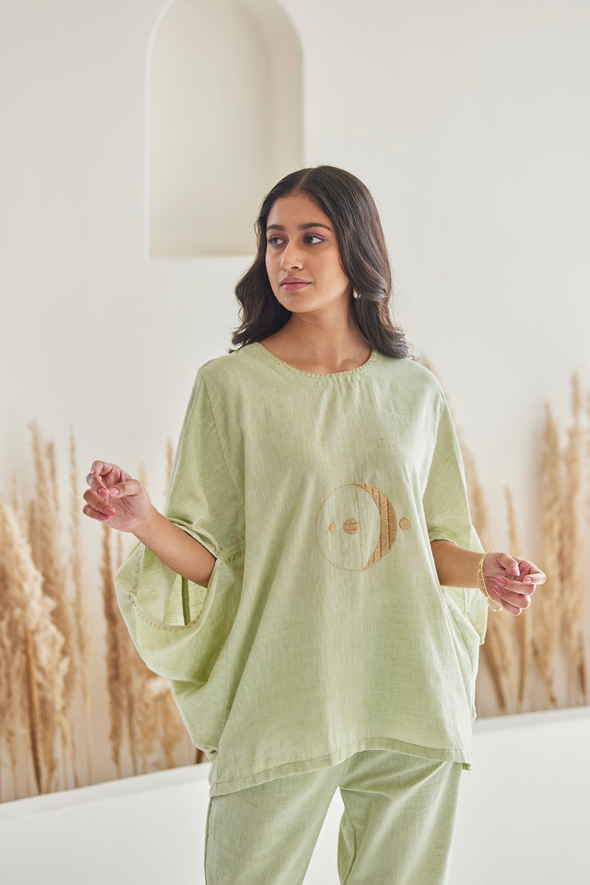 Pista Green Relaxed Fit Top