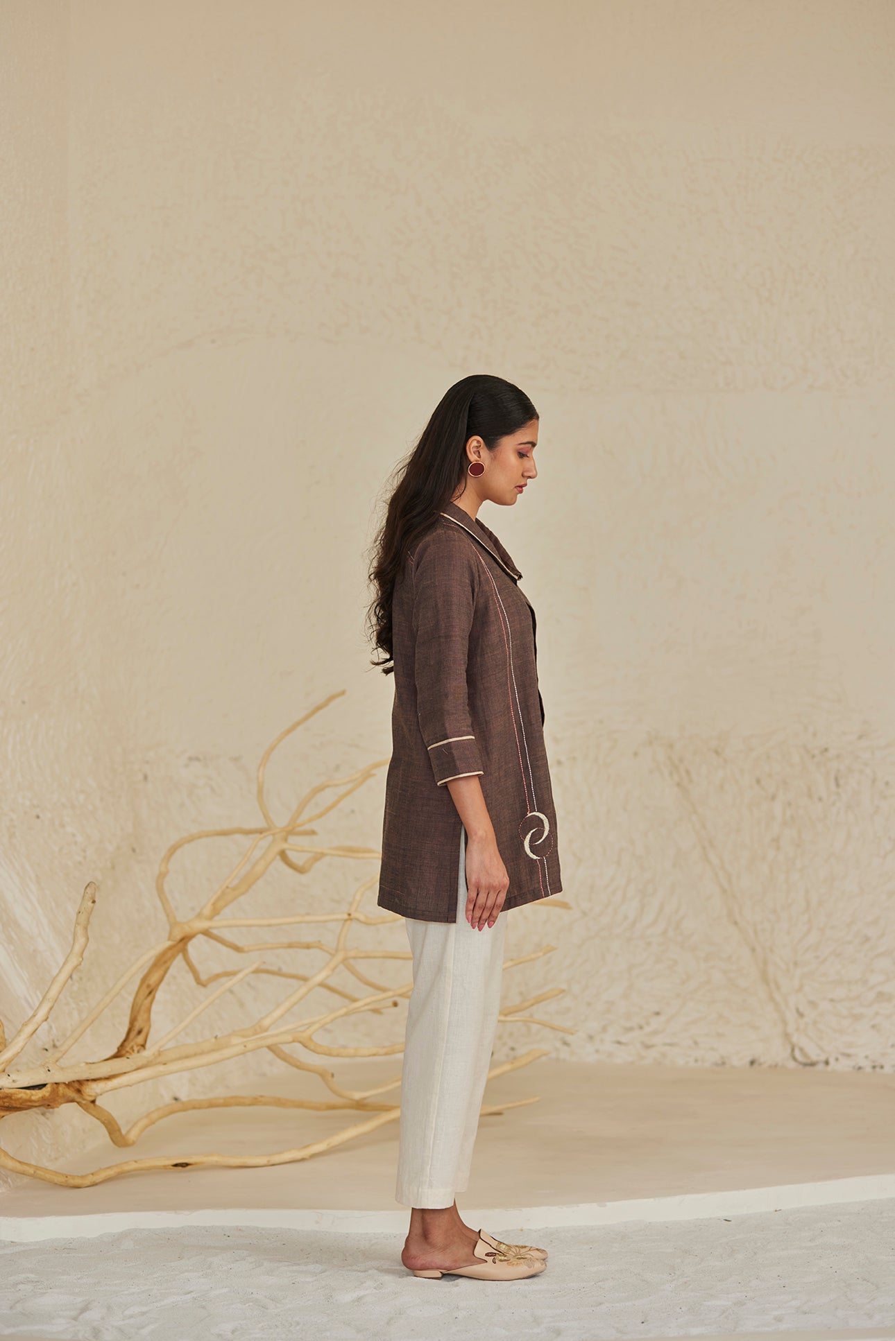 Dark Brown Shirt Top