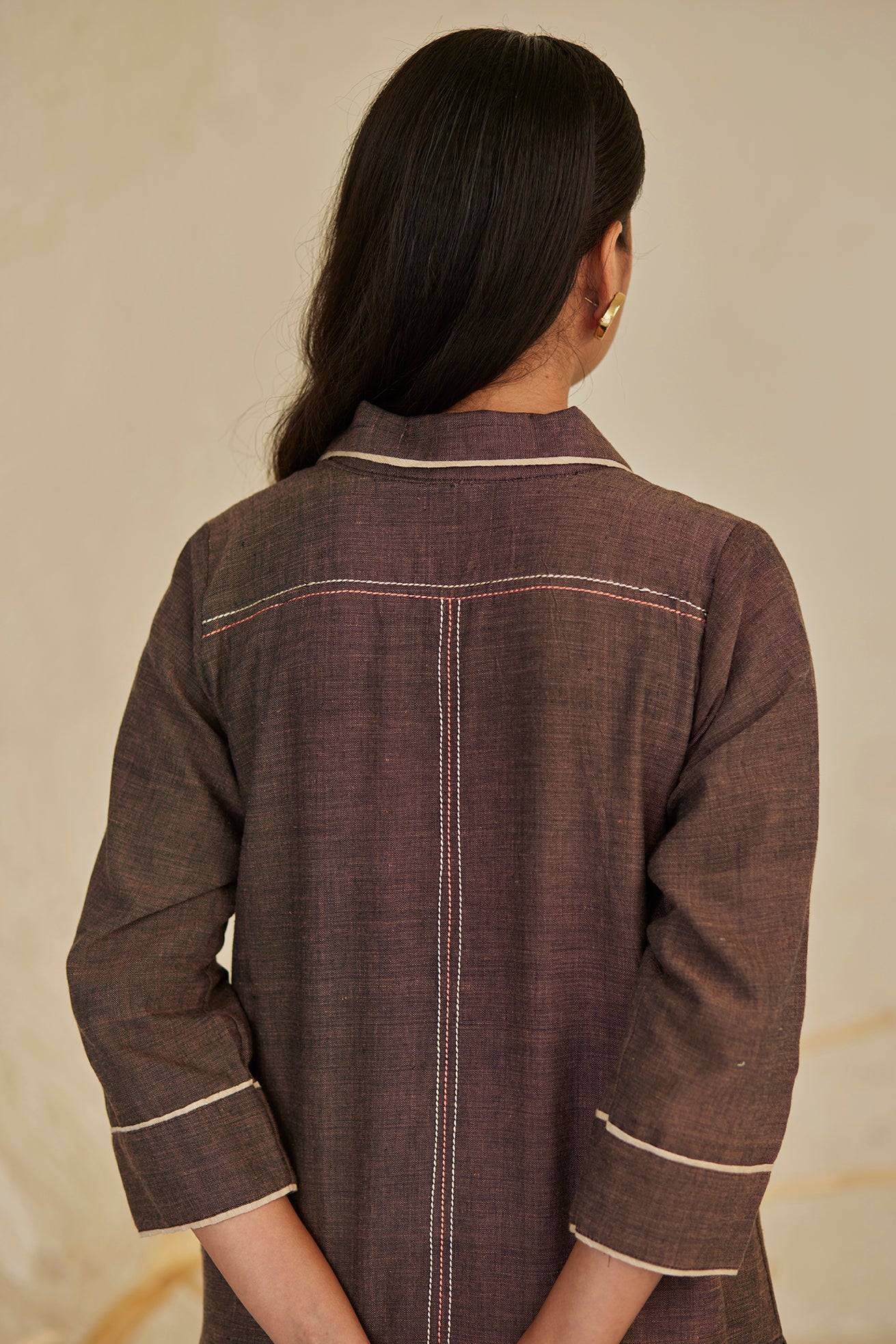 Dark Brown Shirt Top