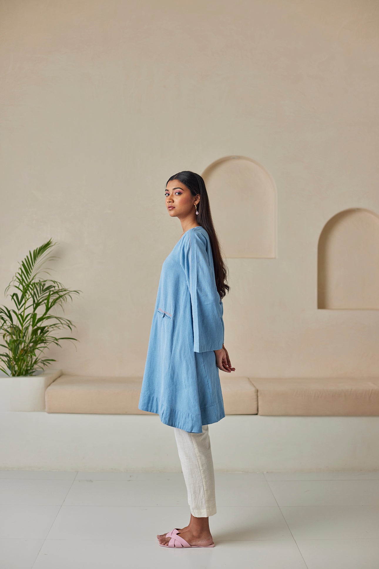 Light Blue Cotton Kurta