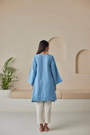 Light Blue Cotton Kurta